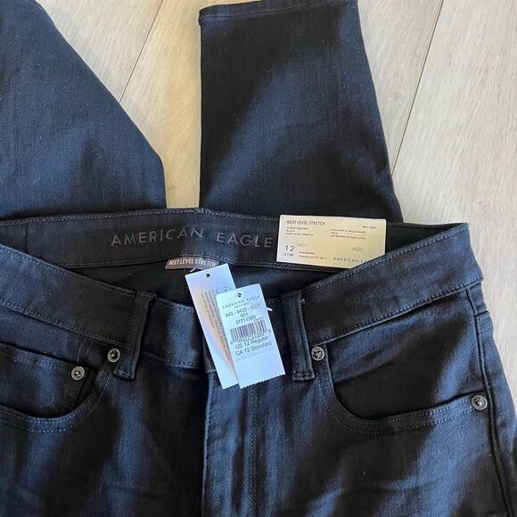America eagle HI-RISE JEGGING BLACK NEXT LEVEL STRETCH size 12 - Picture 7 of 9